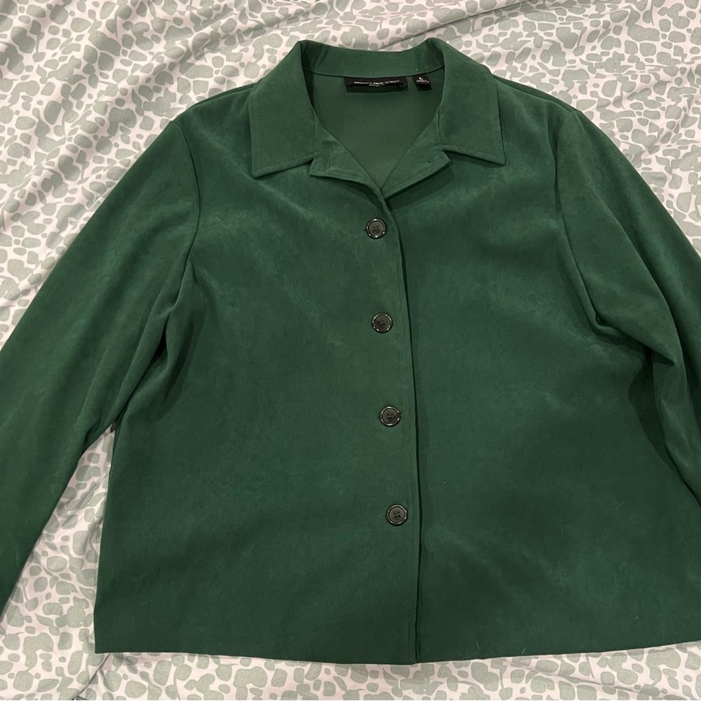 Forest green button-down